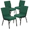 Flash Furniture 18.5"W Stacking Church Chair in Green Fabric, 4PK 4-XU-CH-60096-GN-GG - alternate 1